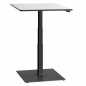 Mobile Preview: ergon mono Mini Tisch elektrisch höhenverstellbarer Schreibtisch für Home Office Gestellfarbe schwarz Platte weiß mit schwarzer Kante 80cmx78cm
