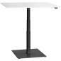 Preview: ergon mono Mini Tisch elektrisch höhenverstellbarer Schreibtisch für Home Office Gestellfarbe schwarz Platte weiß mit Umleimer weiß 100x80cm