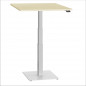 Mobile Preview: ergon mono Mini Tisch höhenverstellbar mit Gaslift-Höhenverstellbar Schreibtisch für Home Office Gestellfarbe weiß Platte Ahorn Dekor 80cmx78cm
