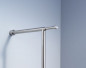 Preview: Lina T Edelstahl Wandgarderobe mit 1 Teleskopstange hier Detailbild Teil-Ausgezogen zusätzlich für mehr Kleiderbügel D-Tec bei Buero-Ideen.de Büro-GOERTZ Darmstadt