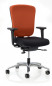 Preview: Köhl Multiplo 4700 Bürodrehstuhl schwarz / rot Fußgestell poliert mit Armlehnen mit hoher Rückenlehne  Vorderansicht bei Büro-Goertz und Buero-Ideen.de