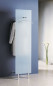 Preview: Wandgarderobe von d-tec Modell pacific 503 -283, 283-a, 283-w und 283-x, 283-ax, 283-wx mit Hutablages satiniertes Glas Stangen mattchrom Drehteile Aluminium bei Büro-Goertz in Darmstadt und Buero-Ideen.de