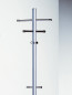 Preview: PUR Standgarderobe  Edelstahl / Glasfußteller - D-tec 530-e