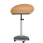 Preview: officeplus Steh-Sitz-Rolls, Gestell-Farbe silber, Gasfeder-Lift höhenverstellbar 72-113cm,  auf Rollen, Arbeitsplatte neigbar, Form/Farbe wählbar
