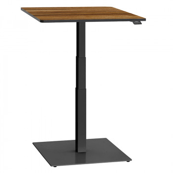 ergon mono Mini Tisch elektrisch höhenverstellbarer Schreibtisch für Home Office Gestellfarbe schwarz Platte Zwetschge Dekor 80cmx78cm