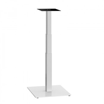 officeplus ergon mono lift, Tischgestell höhenverstellbar per Gasfeder 65-110 cm, weiß, für Tischplatten von 60x60 bis 100x80 cm