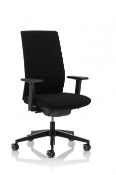 Köhl Tempeo Wave 6500 Bürostuhl, schwarz, hohe Rückenlehne Tec-Design mit KBS, Komfort-Sitzpolster, Synchronmechanik, Schiebesitz, Schnelllieferung