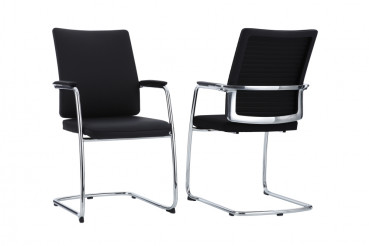 Köhl Anteo Alu, Freischwinger, Besucherstuhl, Netzrücken, Konferenzstuhl, Ausstattung konfigurierbar, mit Armlehnen, Stahlgestell stapelbar verchromt, 5820-N10-C70