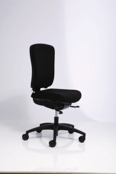Köhl Multiplo 4700 Bürodrehstuhl schwarz Fußgestell schwarz ohne Armlehnen mit hoher Rückenlehne  Vorderansicht bei Büro-Goertz und Buero-Ideen.de