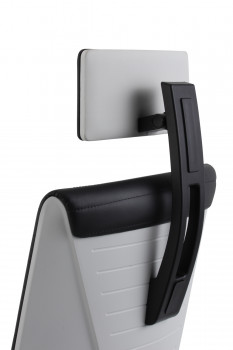 Köhl Tempeo WAVE 6500 TGrey grau Leder Drehstuhl Kopfstütze Detail