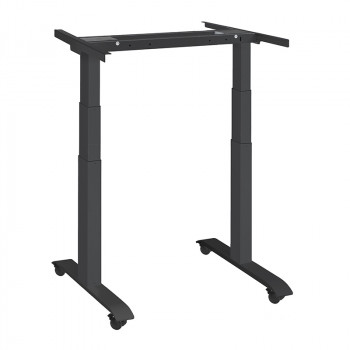 ergon mini master, kleiner Schreibtisch 80x78cm, elektrisch höhenverstellbar 63-128cm, ausziehbar, lichtgrau, weiß, Buche oder Ahorn Dekor, officeplus