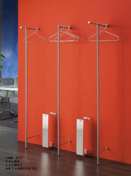 LINA Wandgarderobe Edelstahl - D-tec 880-e1