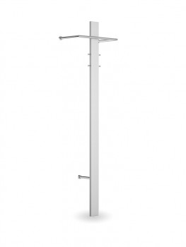 Mister T Garderobe Wandgarderobe mit Schirmhalter, komplett aus Edelstahl gefertigt, Rosconi, D-TEC 551-e 551-ss 551-we, Design: Markus Börgens
