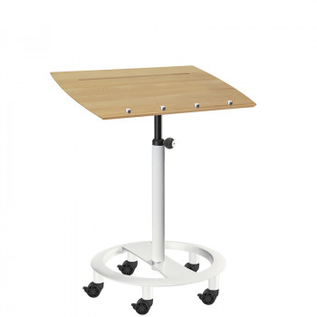officeplus Sitz-Stehpult rolls drive R3-D6-17 Gestell Weiss Platte  bei Büro-GOERTZ in Darmstadt