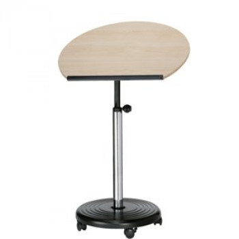 officeplus Steh-Sitz-Rolls, Stehpult, Schreibpult, Home-Office, Gestell chrom, höhenverstellbar 77-119 cm, Rollen, Pultplatte neigbar, Farbe wählbar