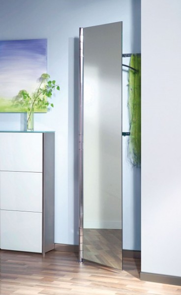 Wandgarderobe von d-tec Modell Alba 2 Doppelspiegel Ausführung halb offen Ansicht