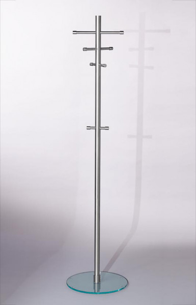 d-tec pur Standgarderobe Edelstahl Büro-Ideen.de