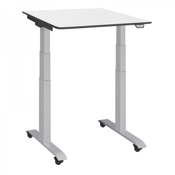ergon mini Profit, Tischgestell 80 cm breit, elektrisch höhenverstellbar von 63-128 cm, auf Rollen oder Gleiter, von officeplus, verschiedene Farben