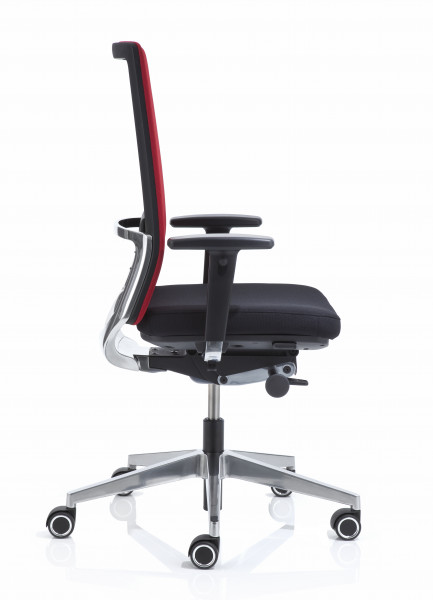 Köhl Anteo Alu 5900 Bürostuhl, hohe Network Rückenlehne, Lordosenstütze, Multisynchronmechanik, Schiebesitz, konfigurierbar: air seat, Kopstütze